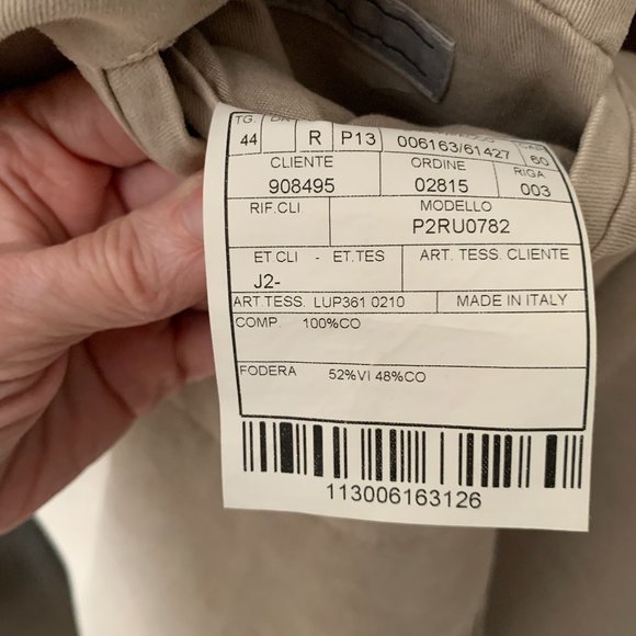 JACK SPADE Beige Sport coat w silk lining size 44 Perfect for cooler days! - Picture 4 of 6